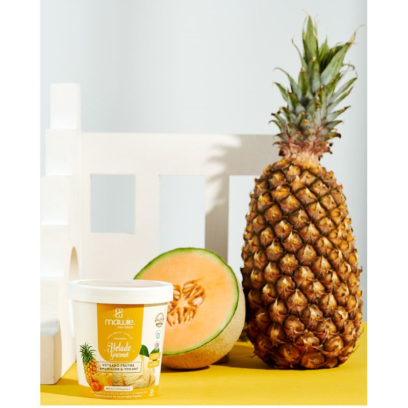 Mascarilla Mawie Helado Frutos Amarillos para cabello opaco y sin vida