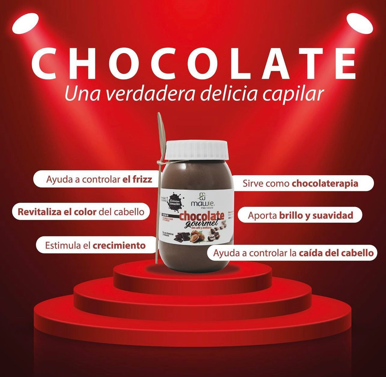 Tratamiento Capiar Chocolate MAWIE - Potenciador de Crecimiento