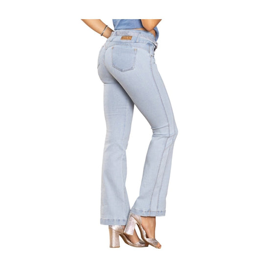 Jean Colombiano Push Up – Modelo 3 Botones y Bota Campana - bellezaexpresslatina