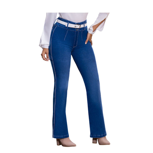 Jean push - up colombiano Azul claro bota CAMPANA 1624 - J2 - bellezaexpresslatina