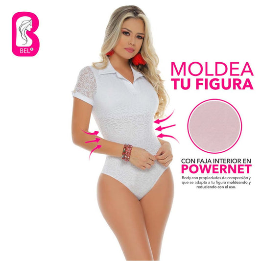 Body en blonda con faja interna en Powernet 7774 - R3 - bellezaexpresslatina