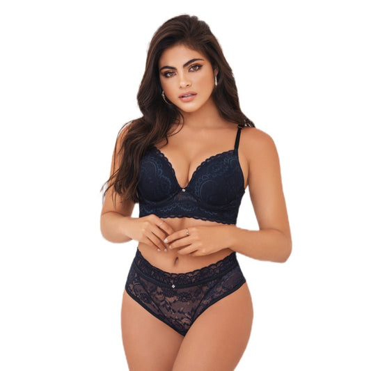 Conjunto colombiano de ropa interior de dos piezas con realce medio I1 - 937 - bellezaexpresslatina