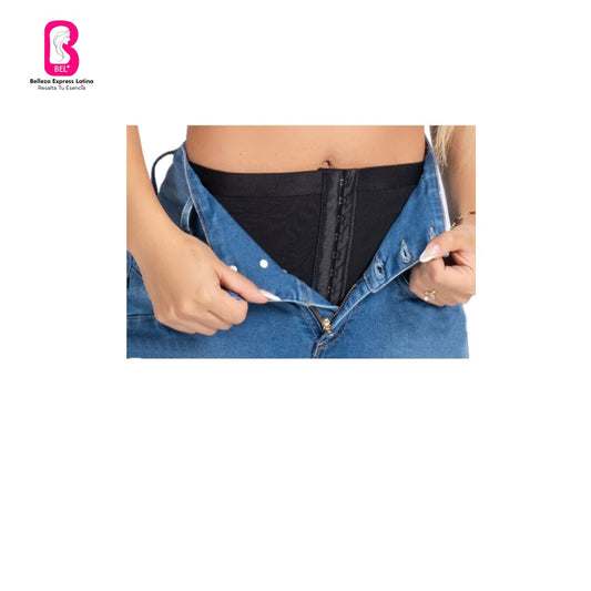 Jean PushUp con cinturilla incorporada - azul medio B.pitillo - bellezaexpresslatina