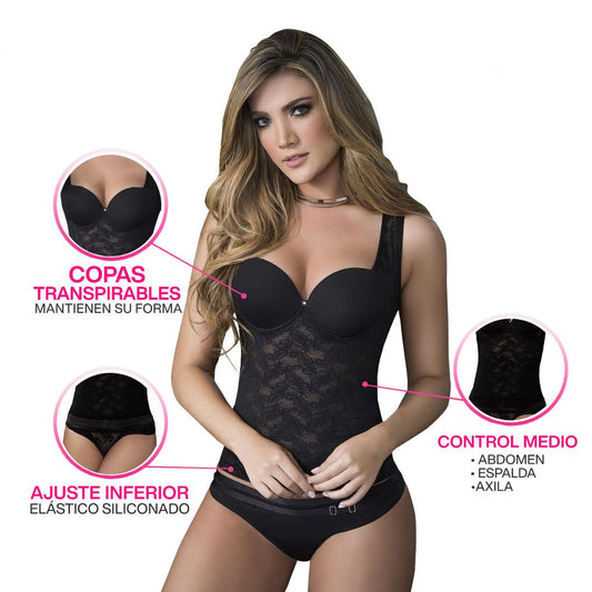 Polera Sostén con Control Medio en cintura 655-I1 - bellezaexpresslatina