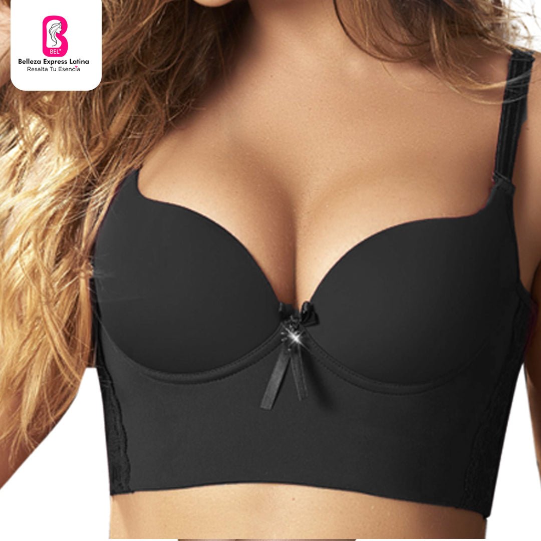 Sostén largo en lycra nylon y encajes varios I1-486 - bellezaexpresslatina