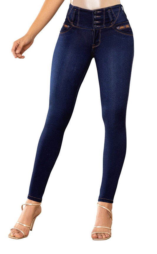 Jean Colombiano Push Up – Draxy| 3 Botones | Bota Pitillo R1694