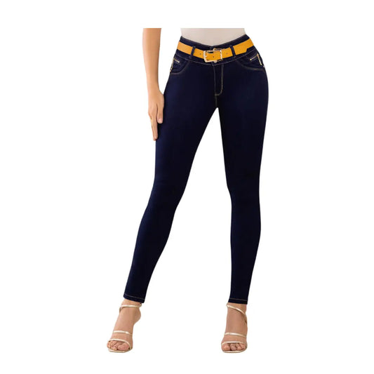 ean colombiano push up azul oscuro modelo 1696 bota pitillo frente