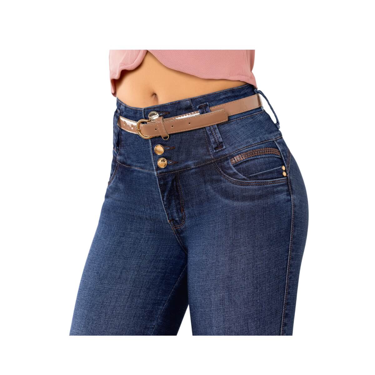 Jean PushUP Colombiano Azul Medio R1698