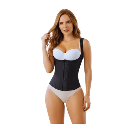 Faja chaleco en Powernet color Negro - alivio espada y control silueta - belleza express latina