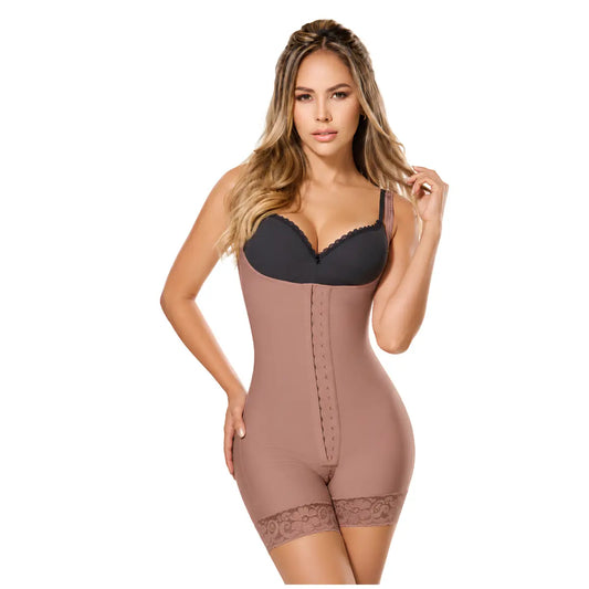 Faja Colombiana reductora con Pushup color cocoa