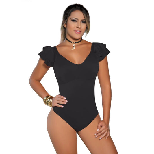 Body con faja interna en Powernet y escote en espalda  7259-R3