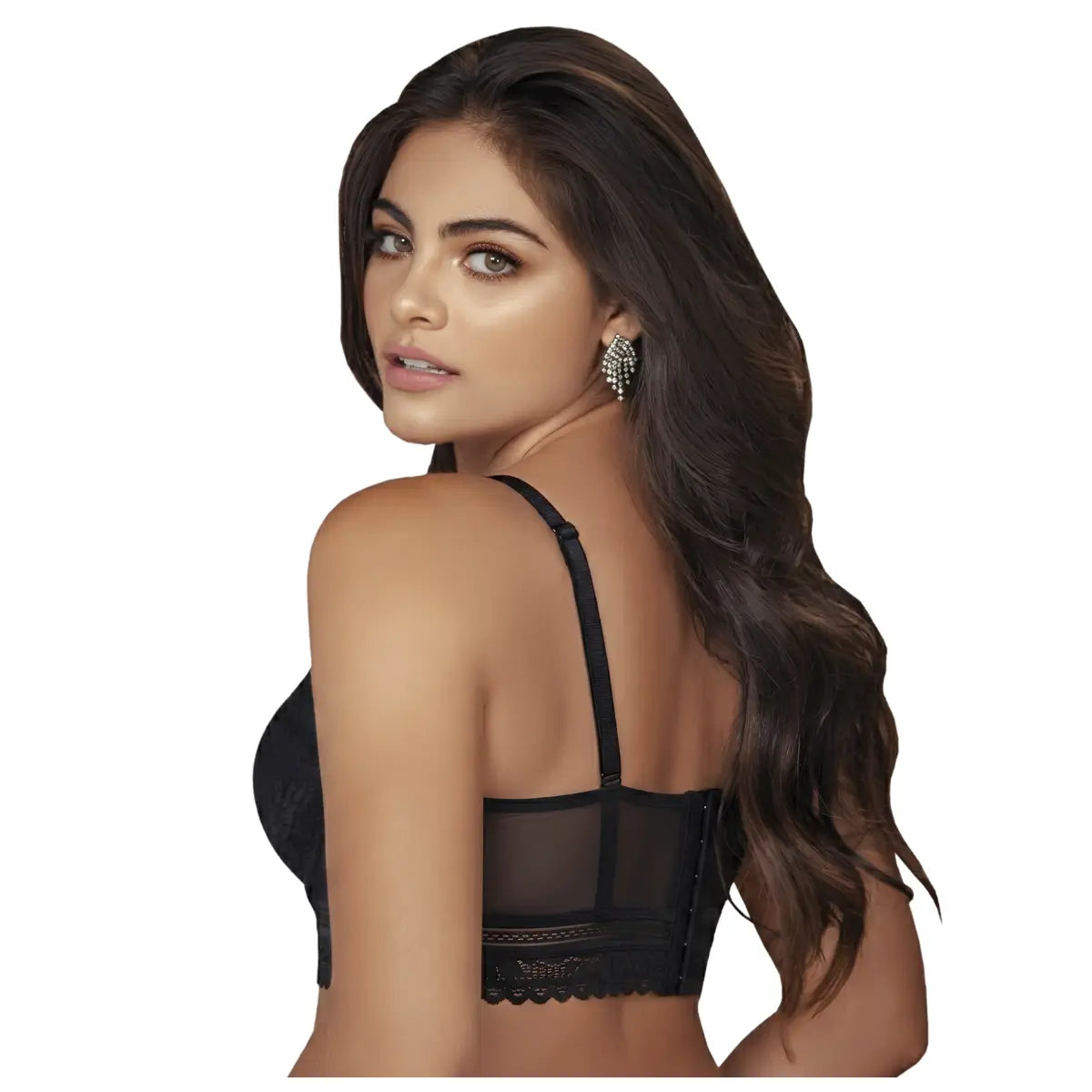 Sostén colombiano estilo bustier copa B Negro