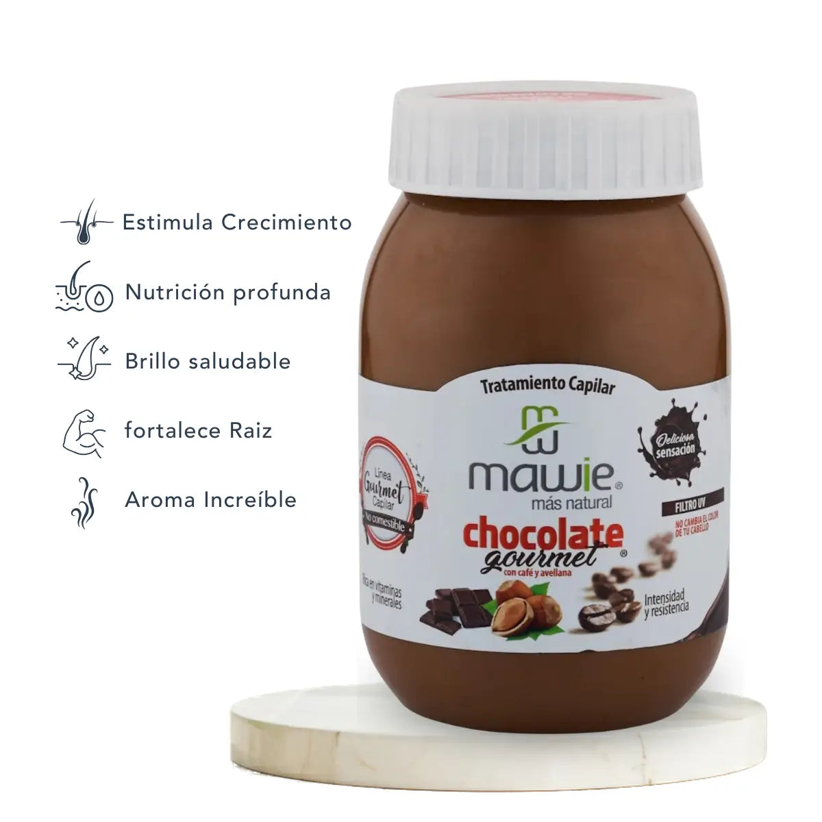 Tratamiento Capilar Mawie Chocolate nutrición intensiva y antifrizz 500ml