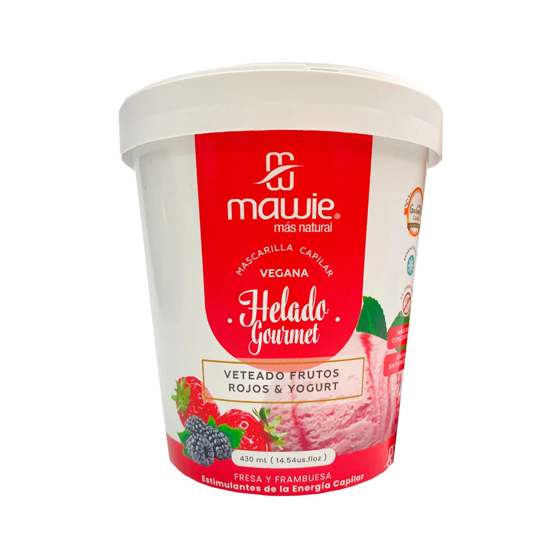 Mascarilla capilar vegana Mawie Frutos Rojos reparación y suavidad 430ml