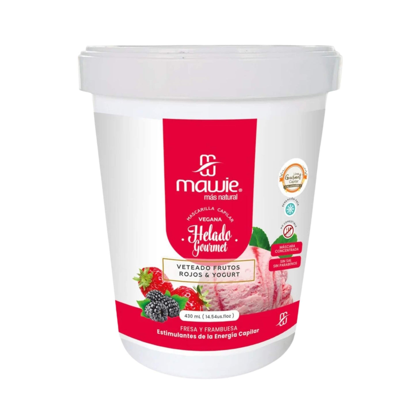 Helado Frutos Rojos MAWIE - Mascarilla Capilar Vegana