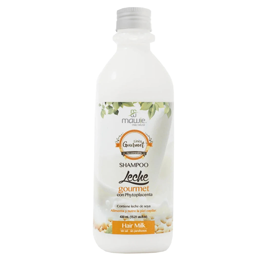 Shampoo Mawie Leche limpieza profunda y equilibrio capilar 400ml
