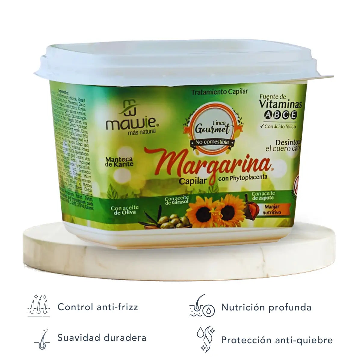 Tratamiento Capilar Mawie Margarina hidratación profunda y antifrizz 500ml