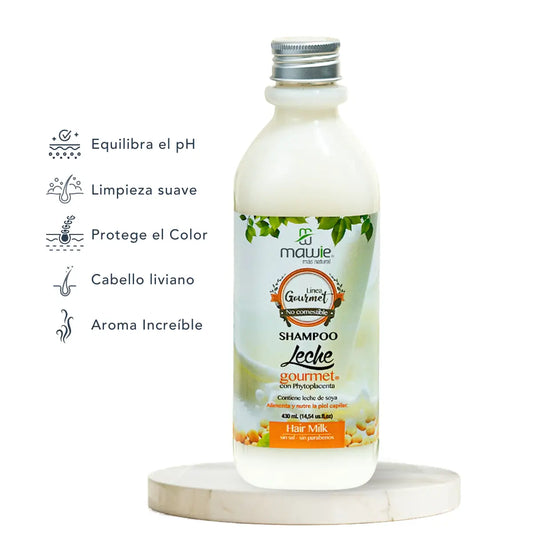Shampoo Mawie Leche limpieza profunda y equilibrio capilar 400ml