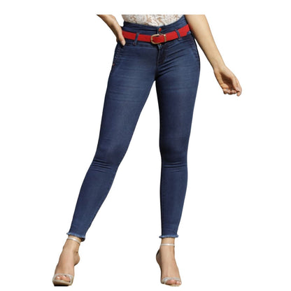Jean Colombiano Azul Oscuro Bota Pitillo 860 - BEL - bellezaexpresslatina