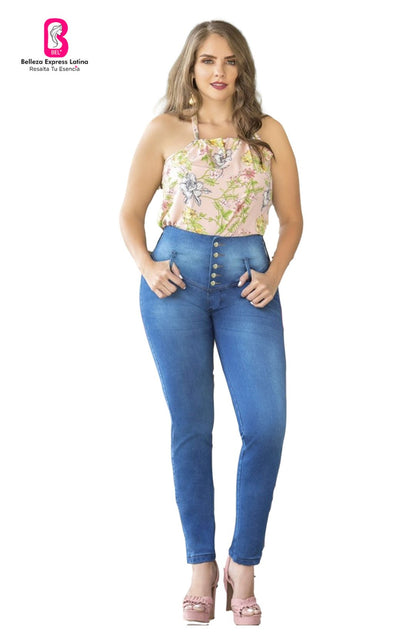 Jean Colombiano Azul Claro Bota Recta J2_8300 - bellezaexpresslatina
